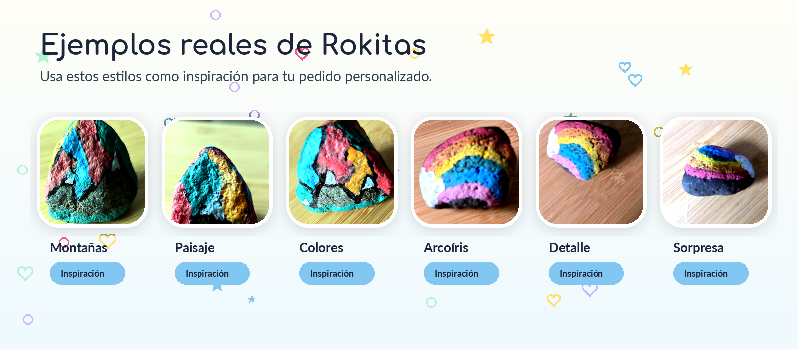 Ejemplos reales de Rokitas pintadas por Danna Camila
